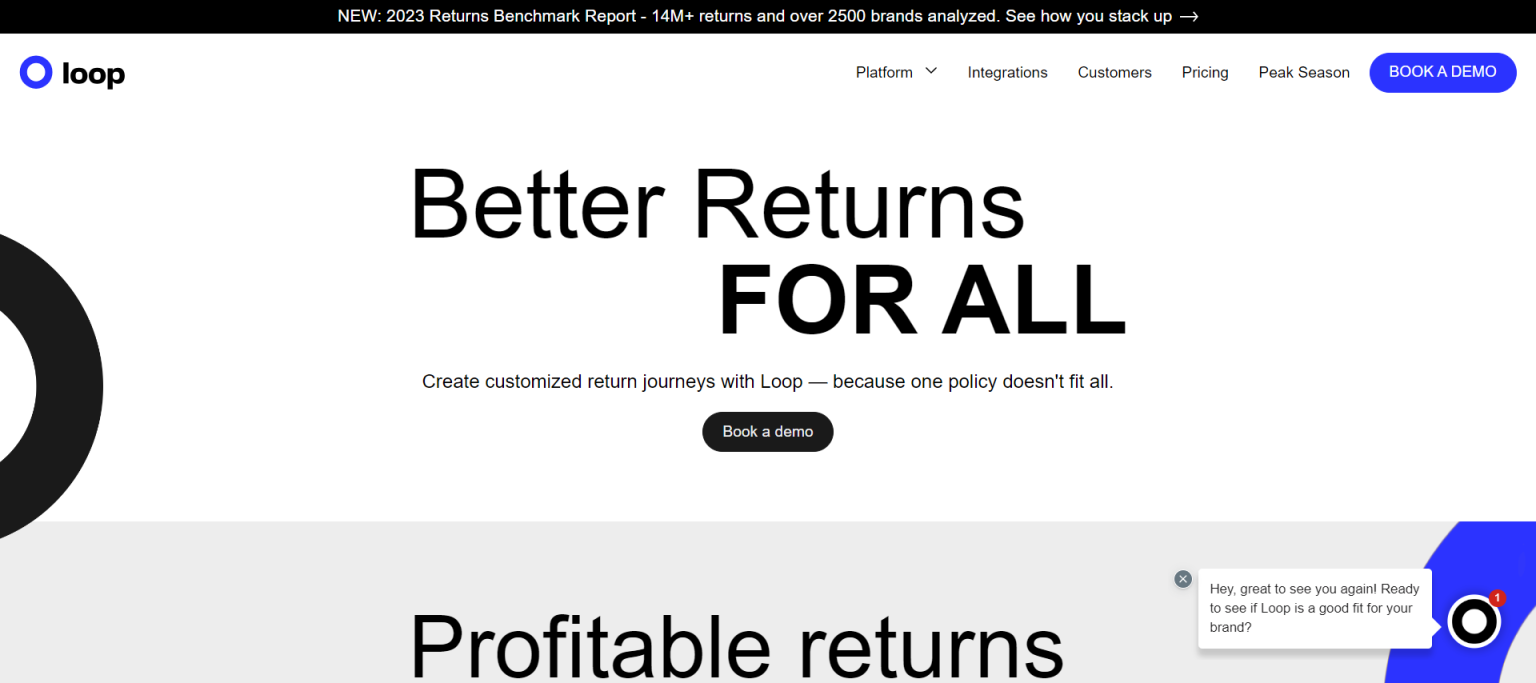 Loop Returns 网站截图