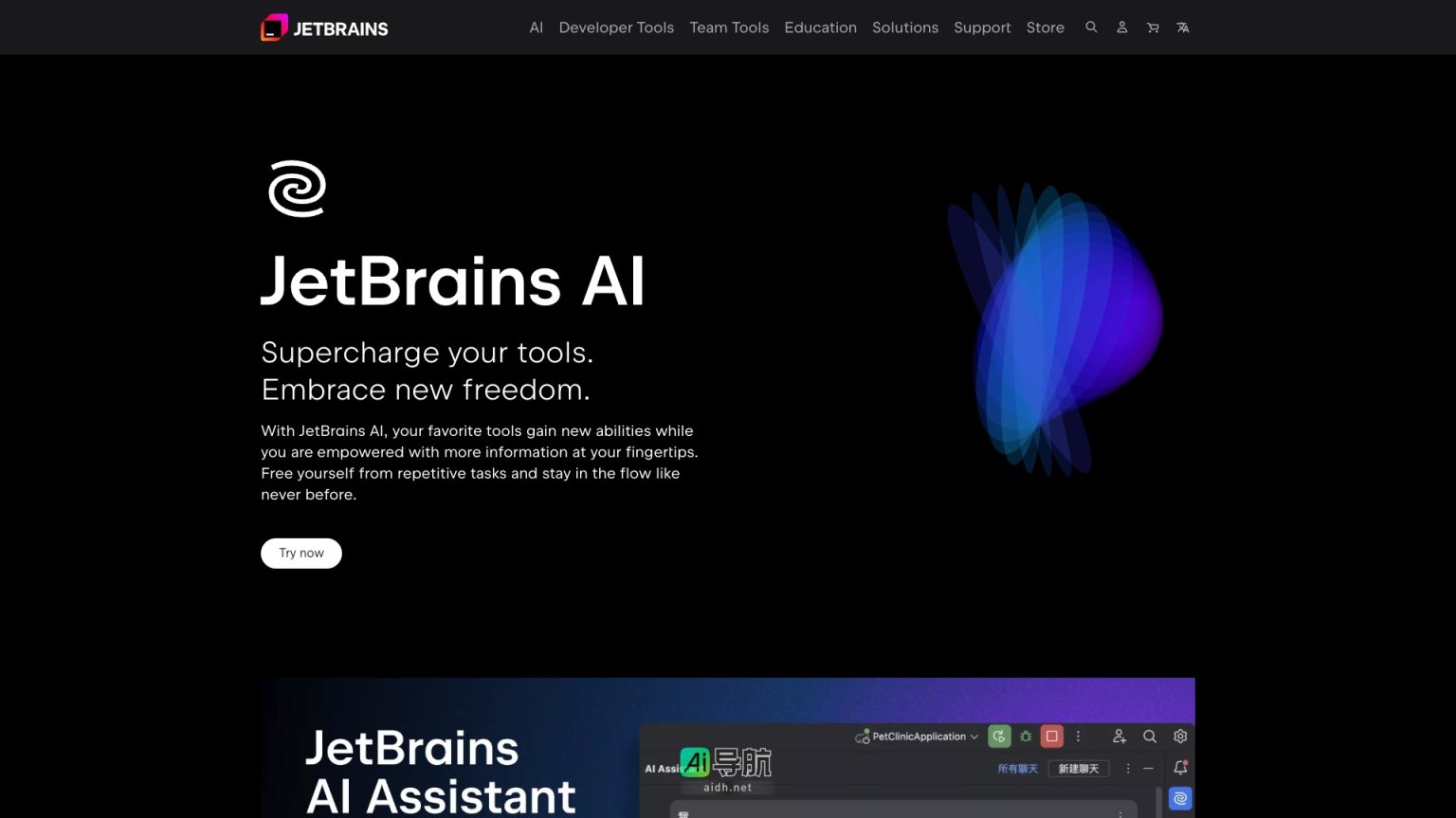 JetBrains 通过AI助手提升开发效率，简化编码过程，助力开发者专注于创新 网站截图