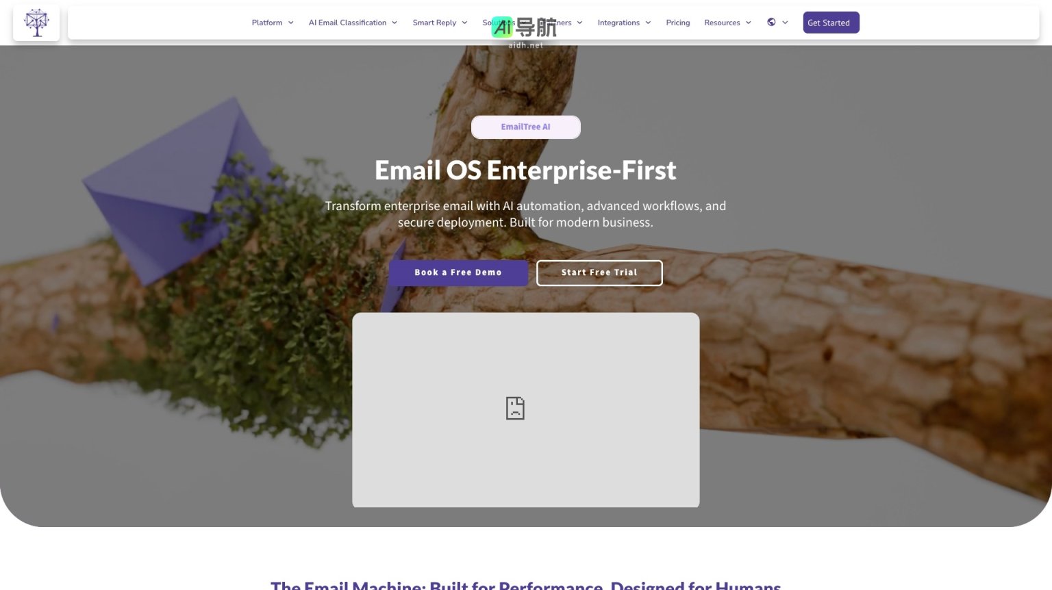 EmailTree AI 通过智能化邮件分类和自动回复，提升企业沟通效率与客户满意度 网站截图