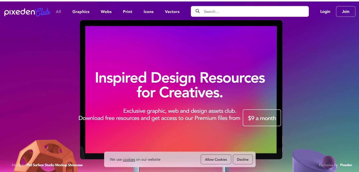 pixeden 网站截图