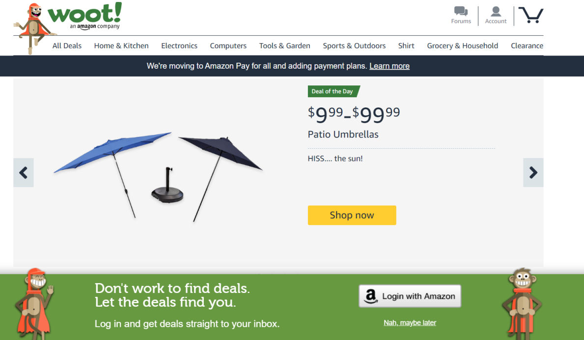 Woot  美国 网站截图