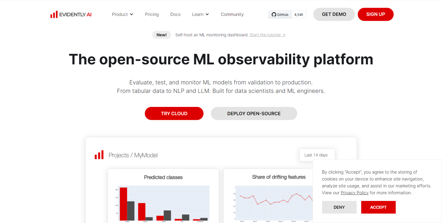 Evidently AI 网站截图