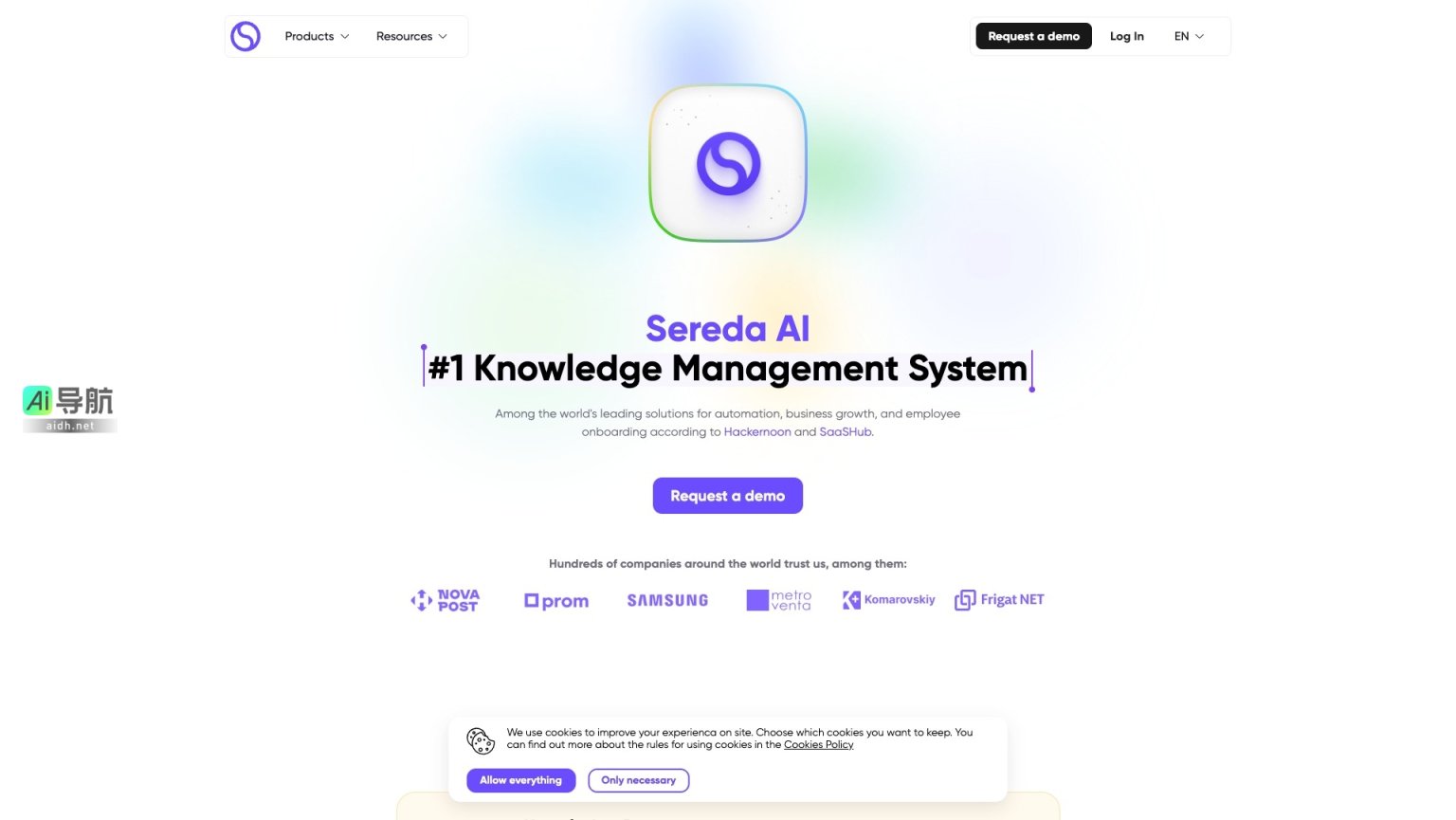 Sereda AI 提供高效的知识管理和员工培训解决方案，助力企业自动化与成长 网站截图