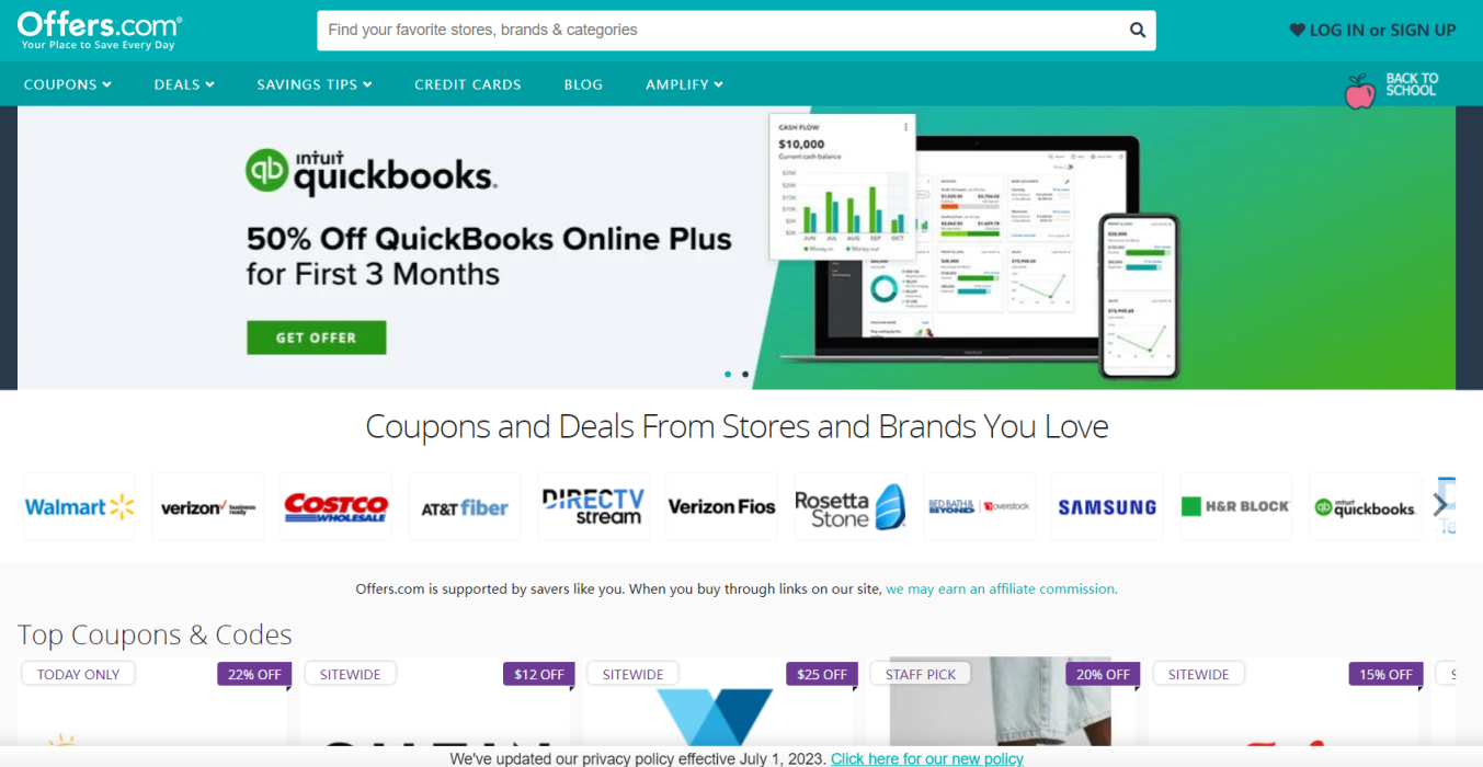 Offers.com  美国 网站截图