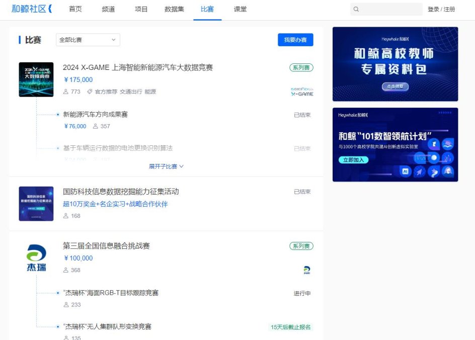 和鲸数据科学竞赛