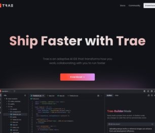 Trae 网站截图