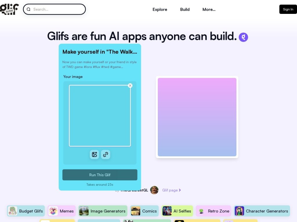Glif 网站截图