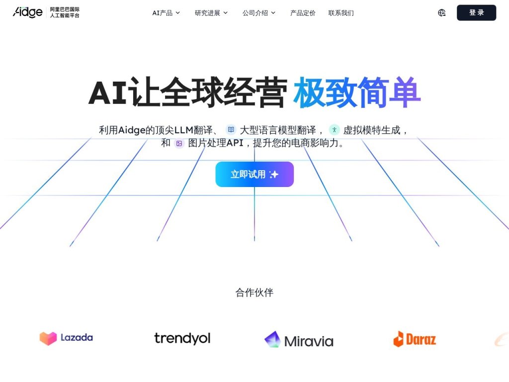 Aidge 网站截图