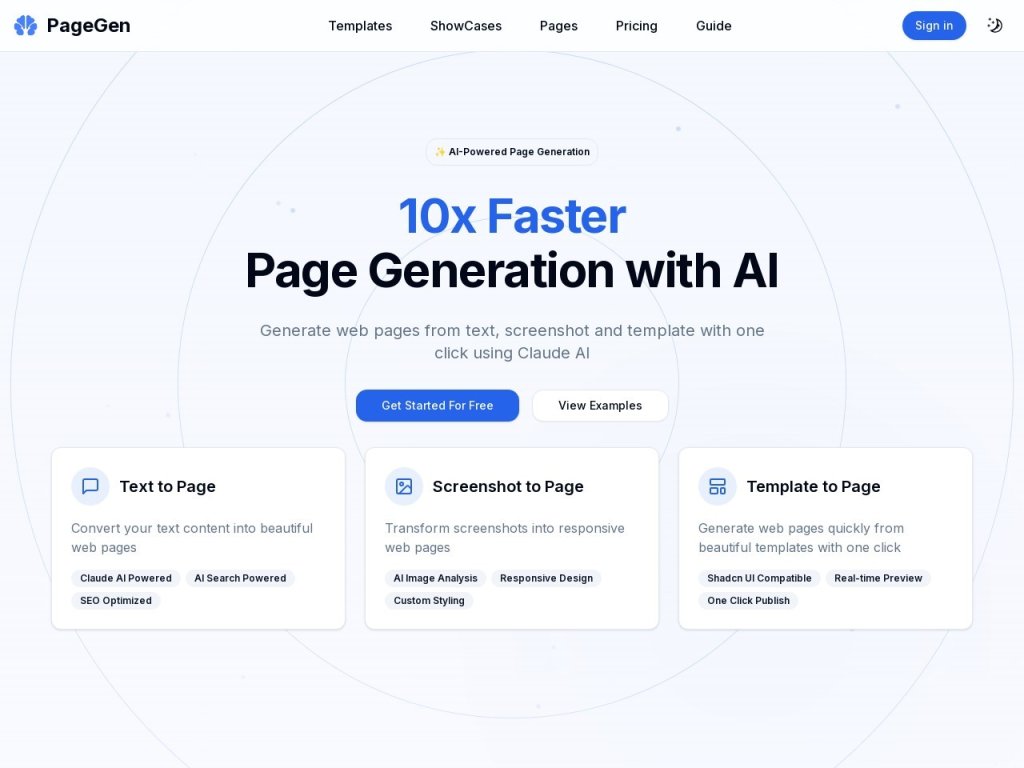 PageGen 网站截图