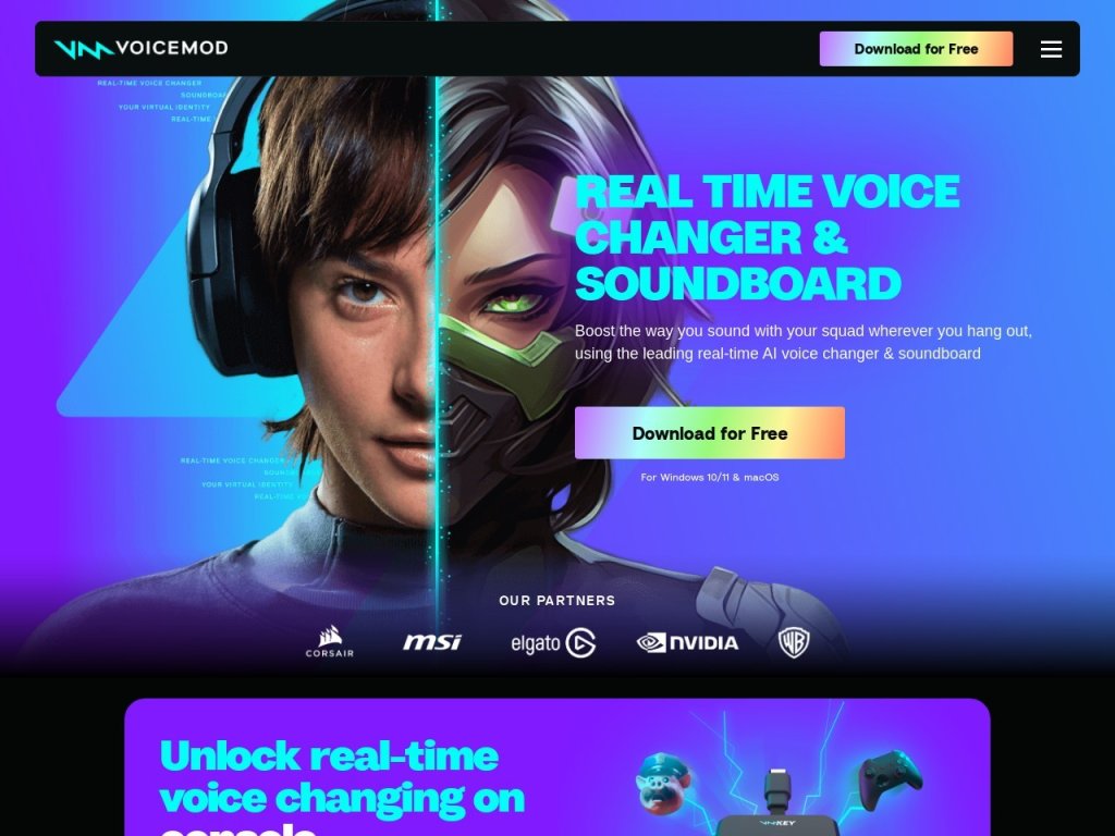 Voicemod 网站截图