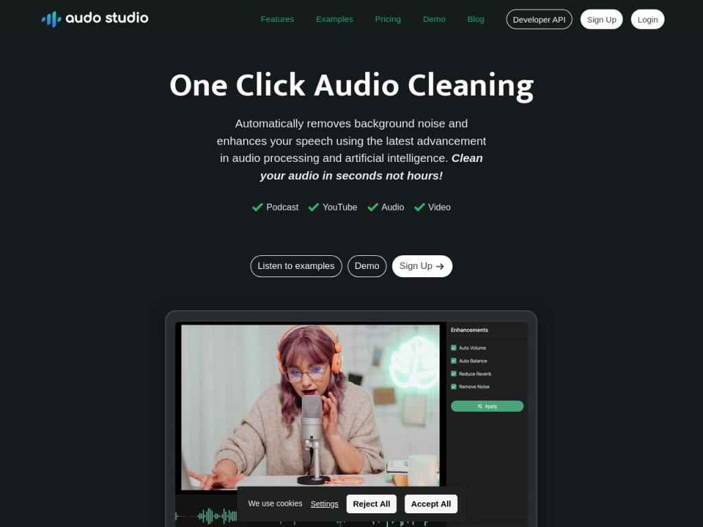Audo Studio 网站截图