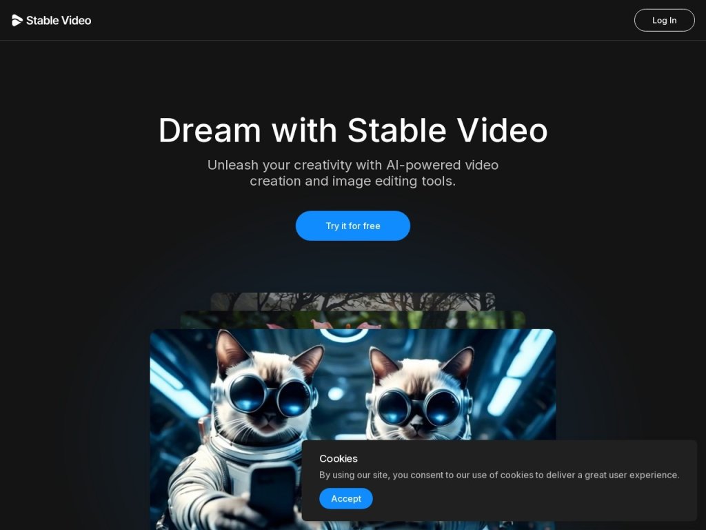Stable Video 网站截图