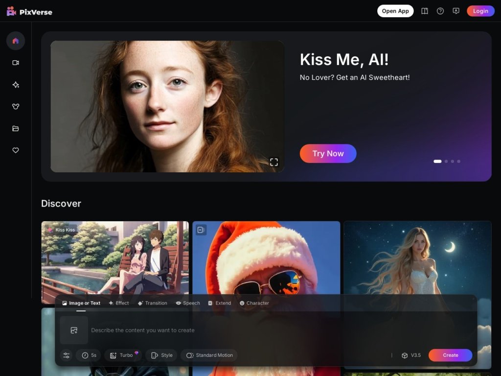 PixVerse 网站截图