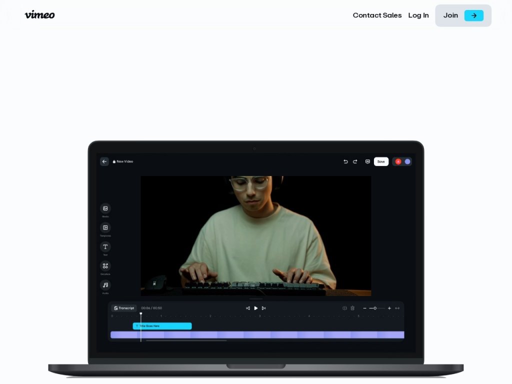 Vimeo 网站截图