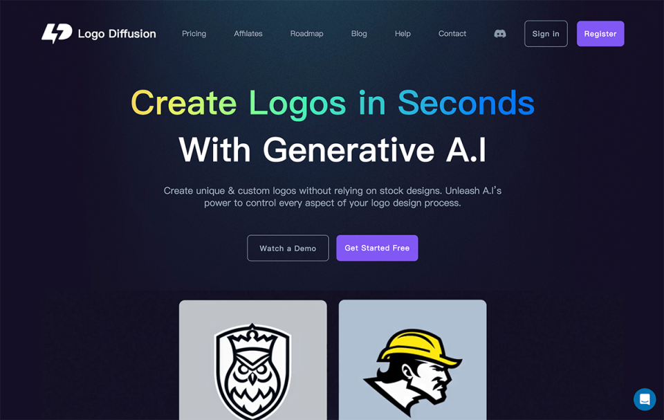 Logo Diffusion 网站截图