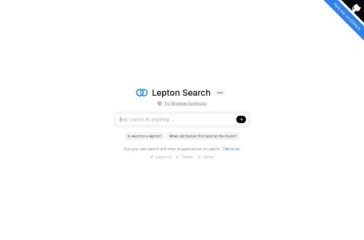 Lepton Search 网站截图