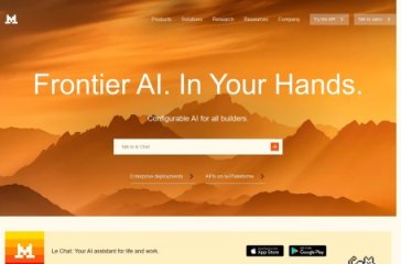 Mistral AI 网站截图