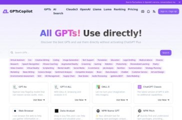 GptsCopilot 网站截图