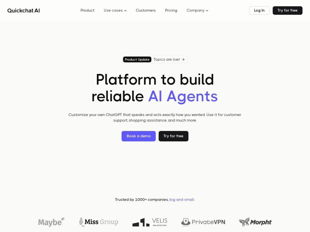 Quickchat AI 网站截图