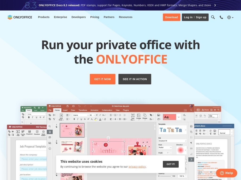 ONLYOFFICE 网站截图