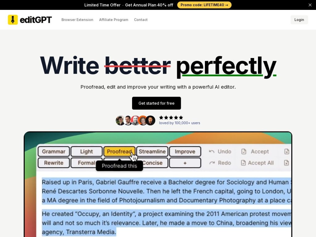 editGPT 网站截图