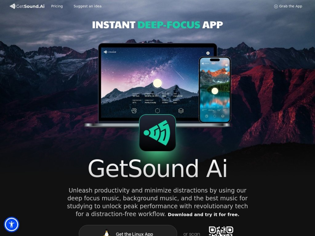 Getsound 网站截图