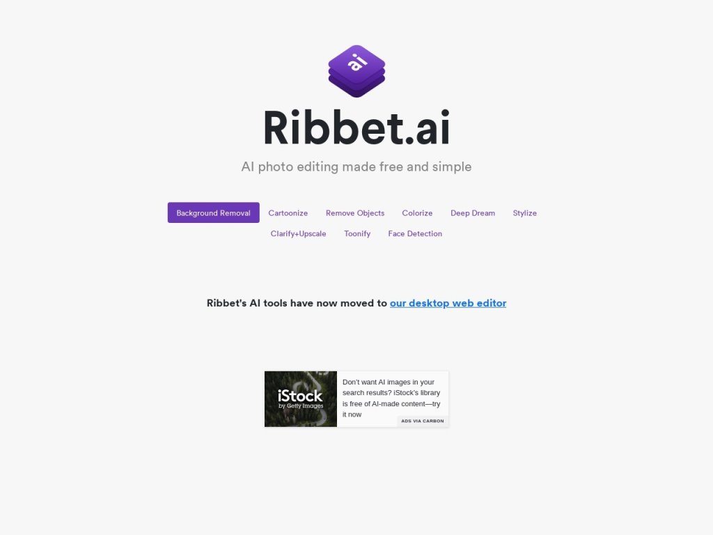 Ribbet.ai 网站截图