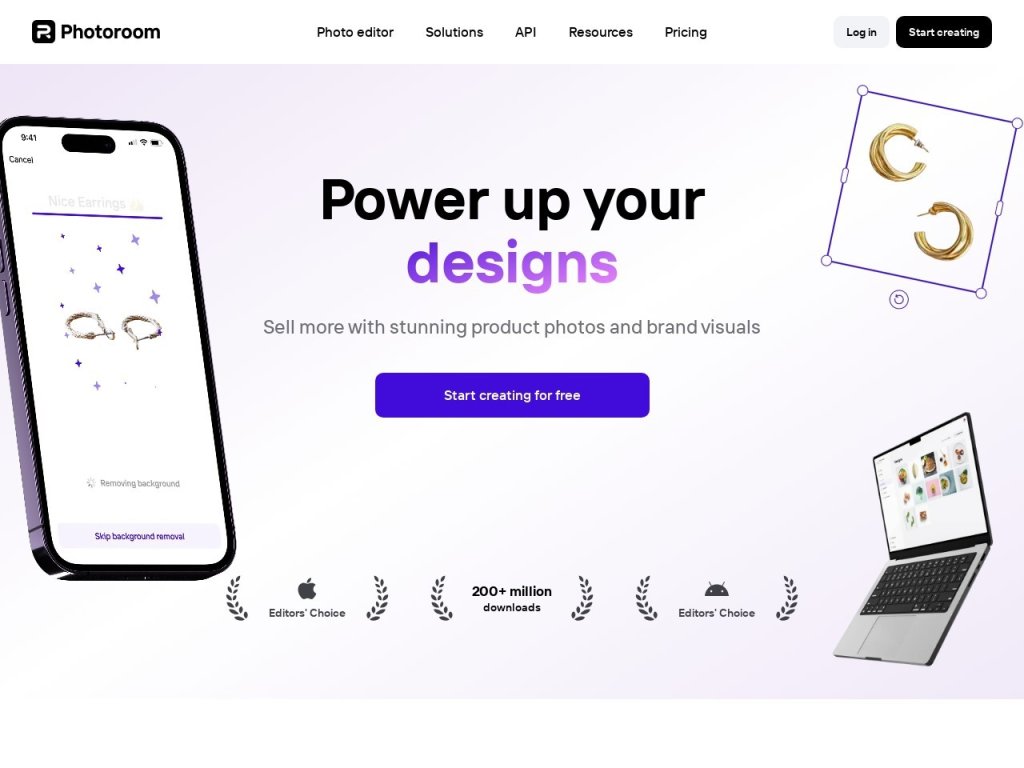 PhotoRoom 网站截图