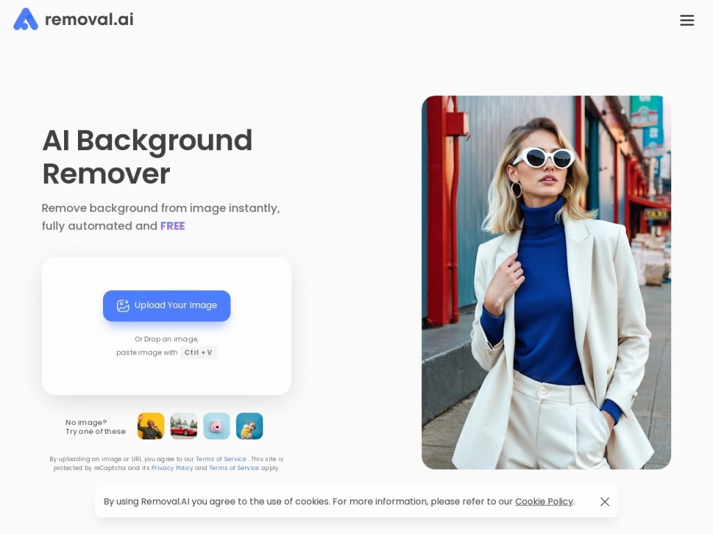 Removal.AI 网站截图