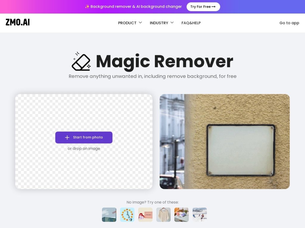 Remover 网站截图