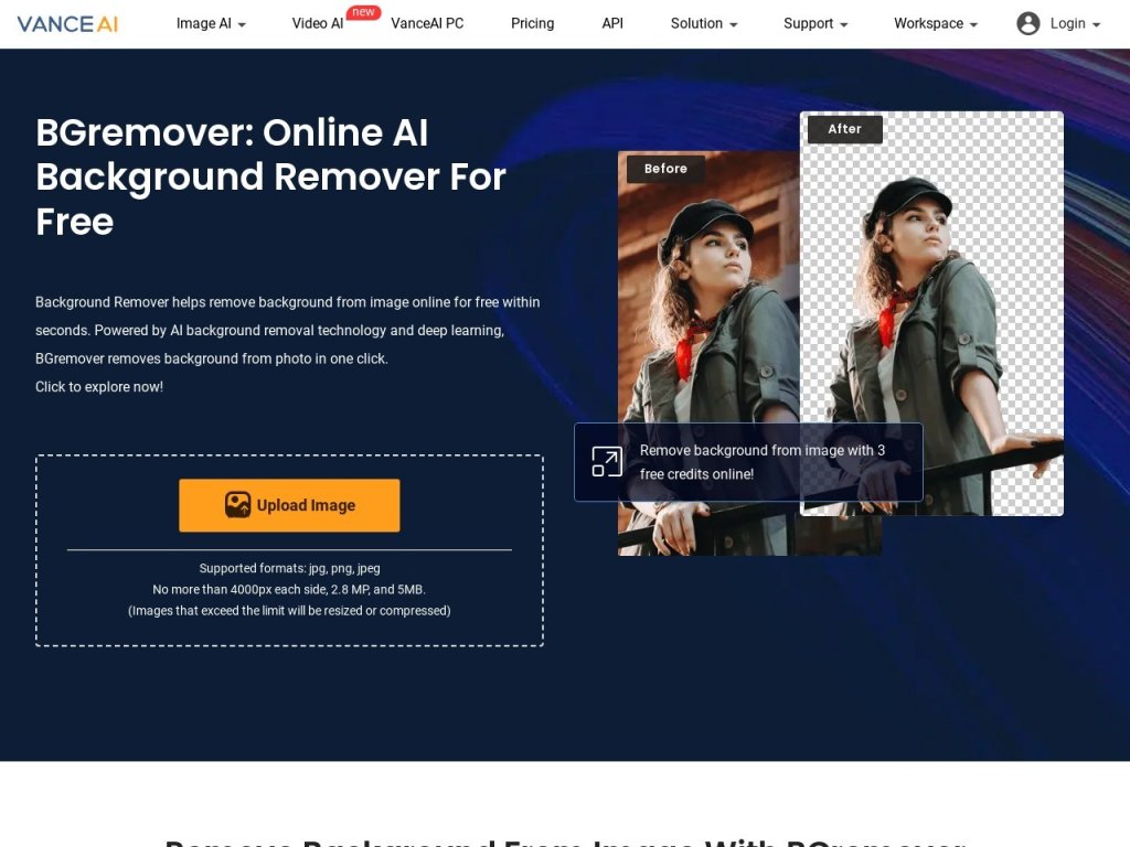 BGremover 网站截图