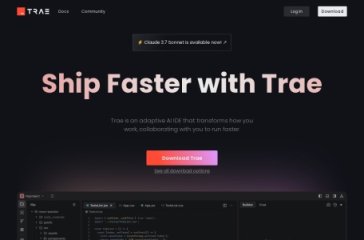 Trae（英文版） 网站截图