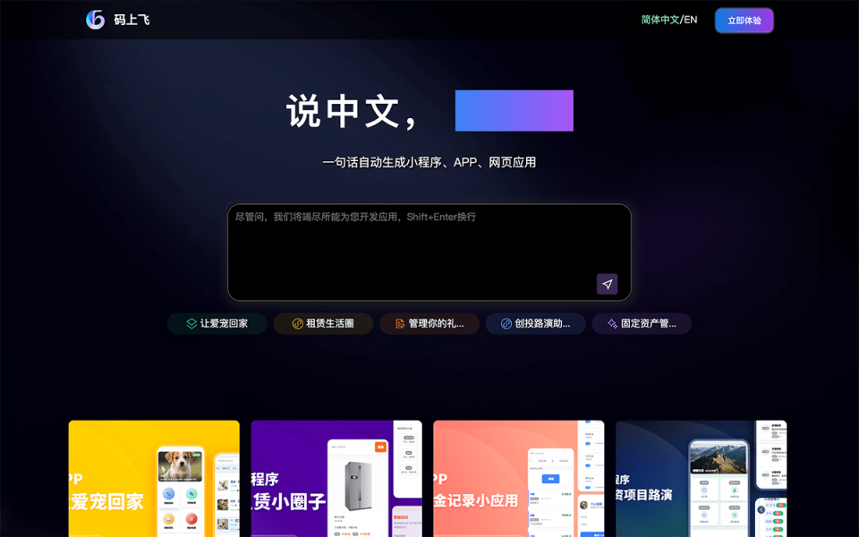 码上飞 网站截图
