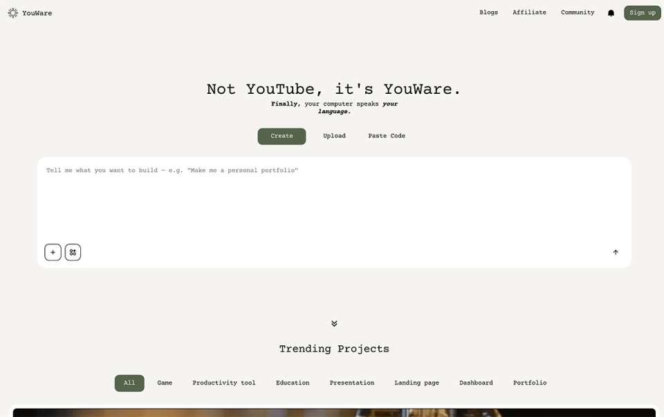 YouWare 网站截图