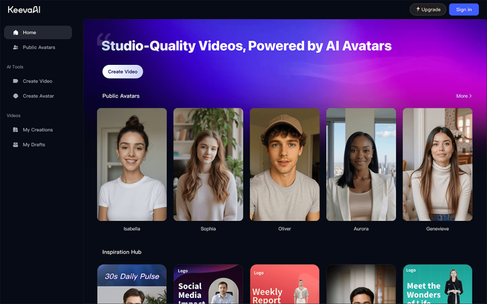 Keeva AI 网站截图