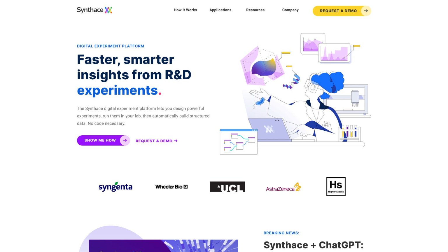 SynthaceGPT 网站截图