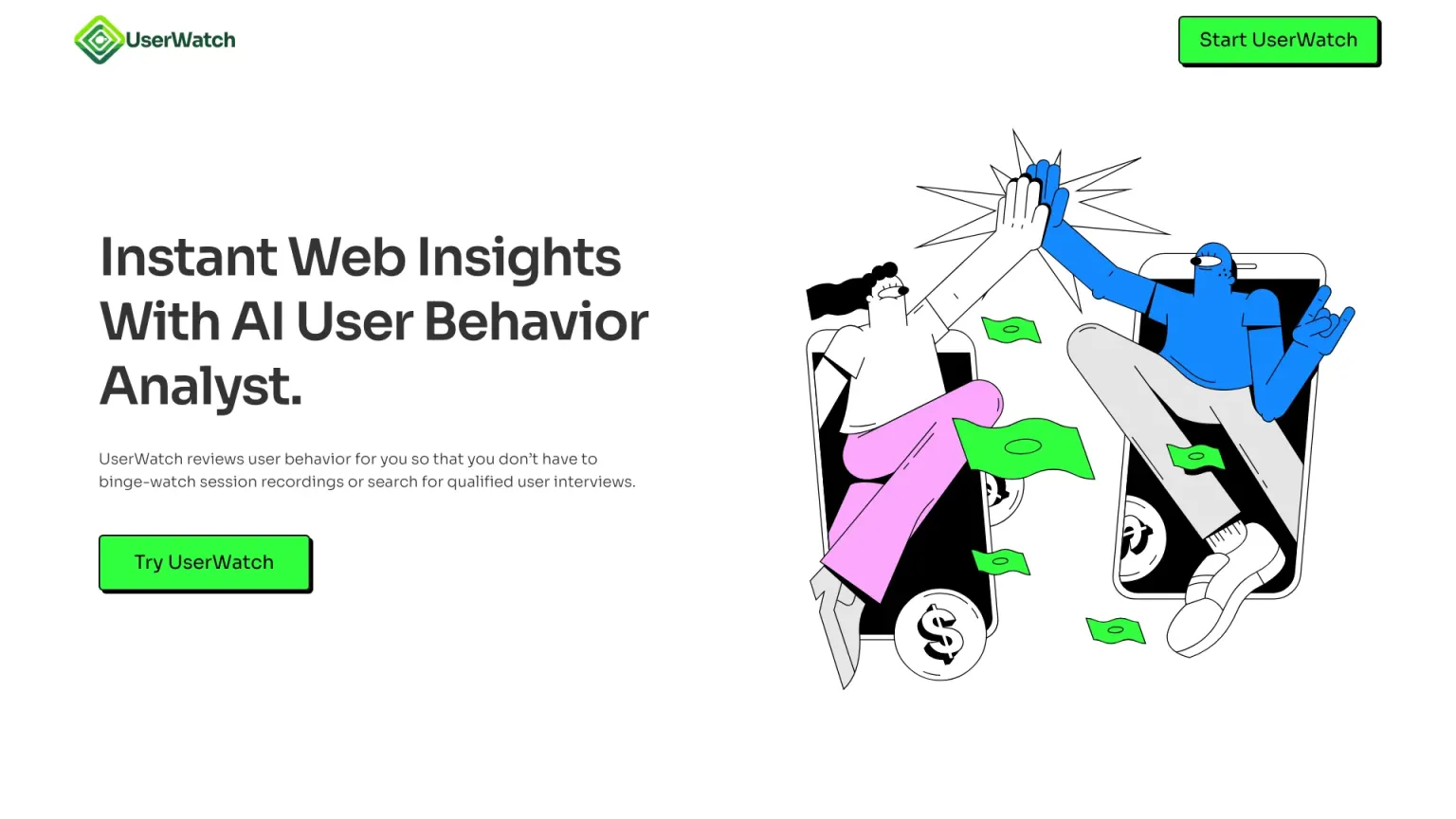 UserWatch 网站截图