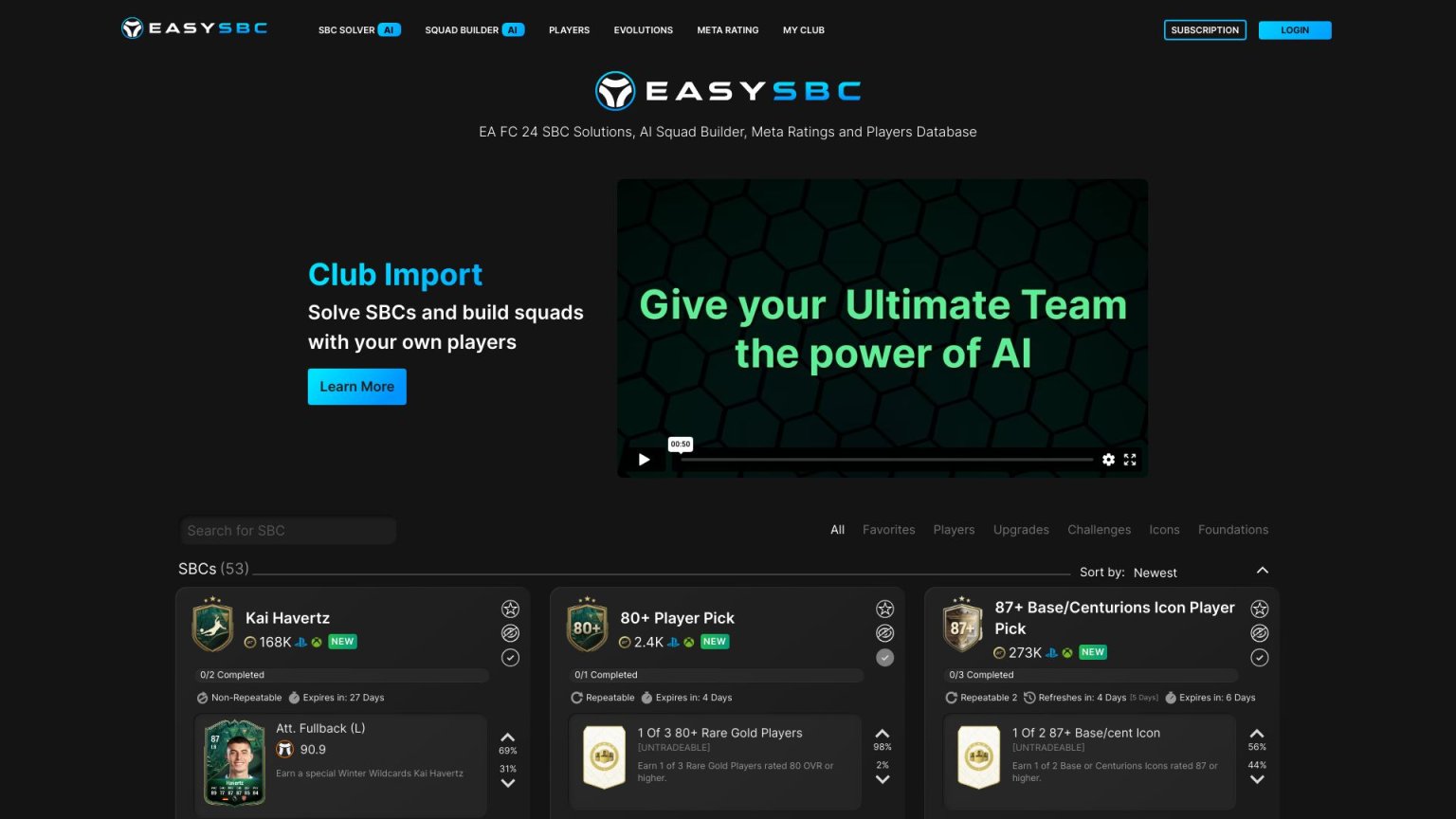 EasySBC 网站截图