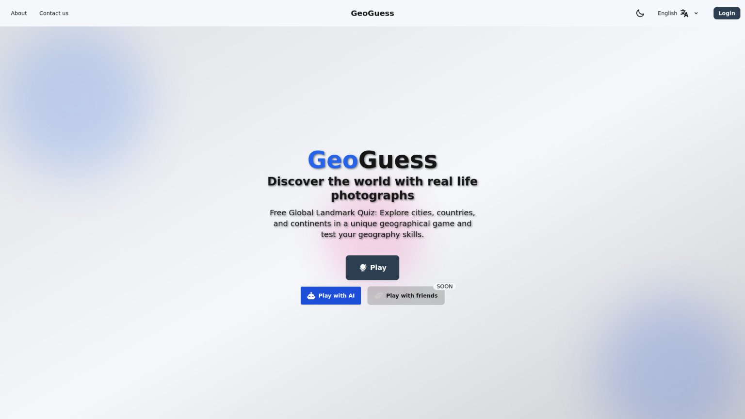 GeoGuess 网站截图