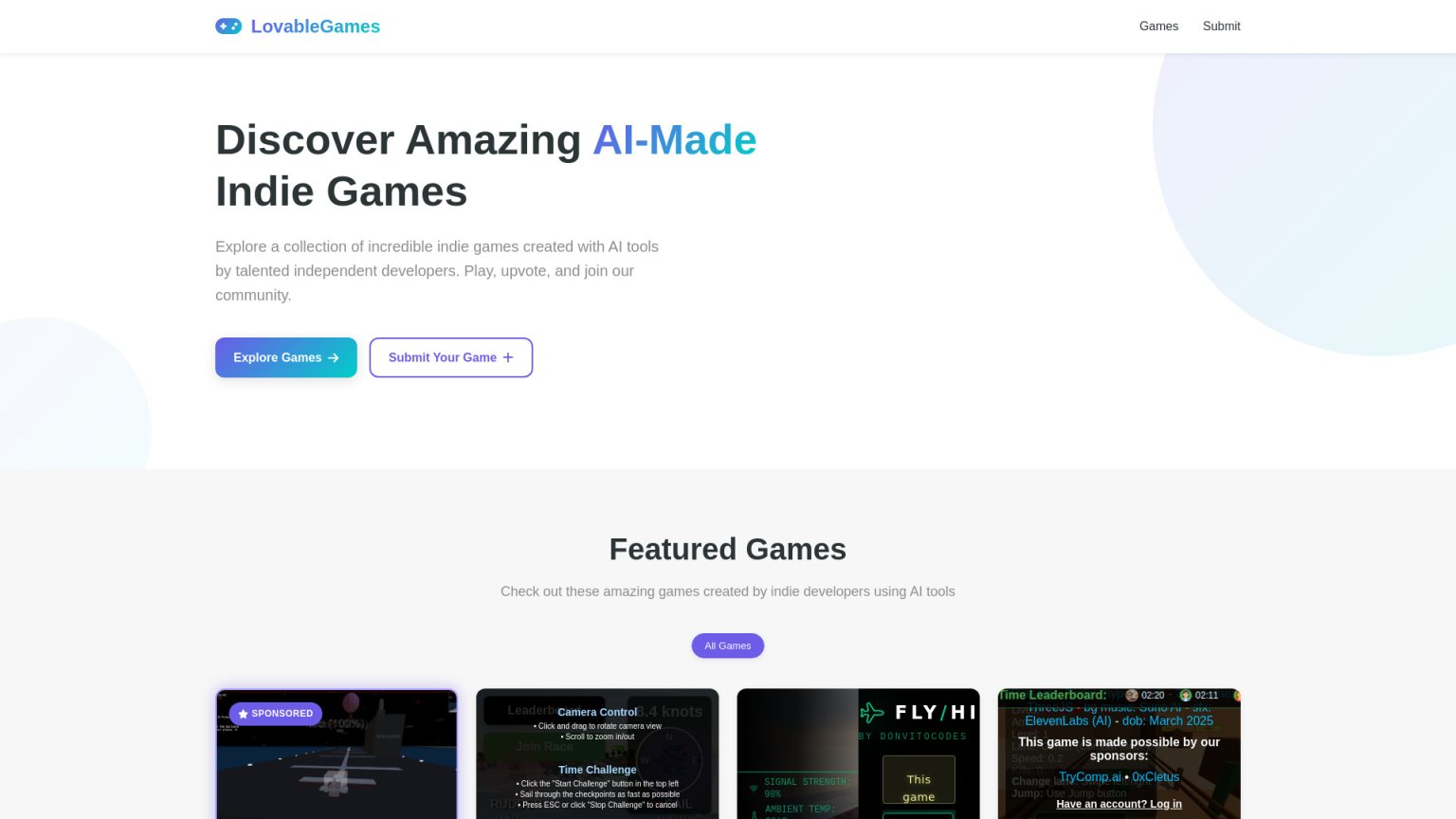 Lovable Games 网站截图