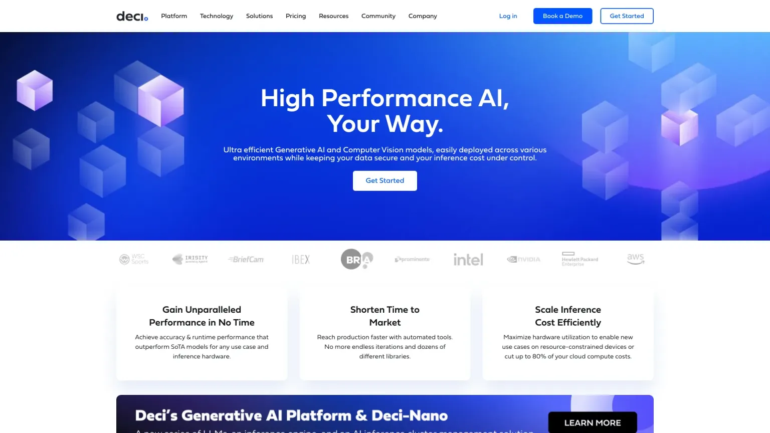 deci.ai 网站截图