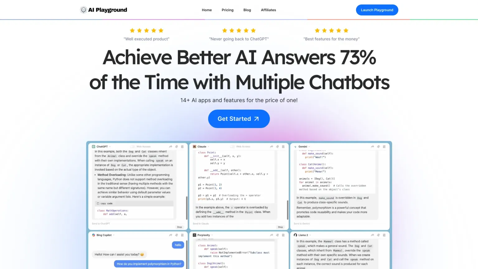 ChatPlayground AI 网站截图