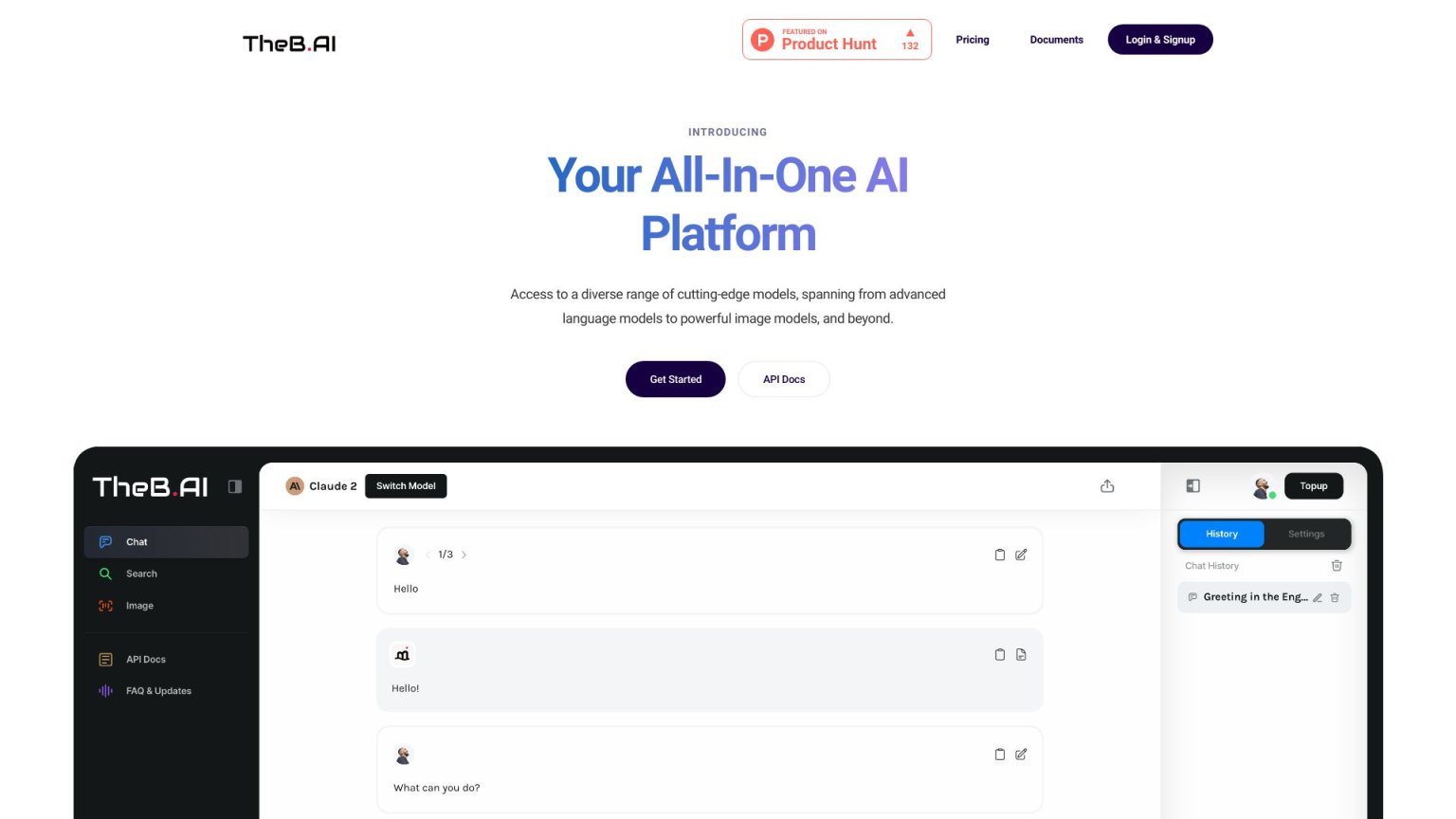 TheB.AI 网站截图