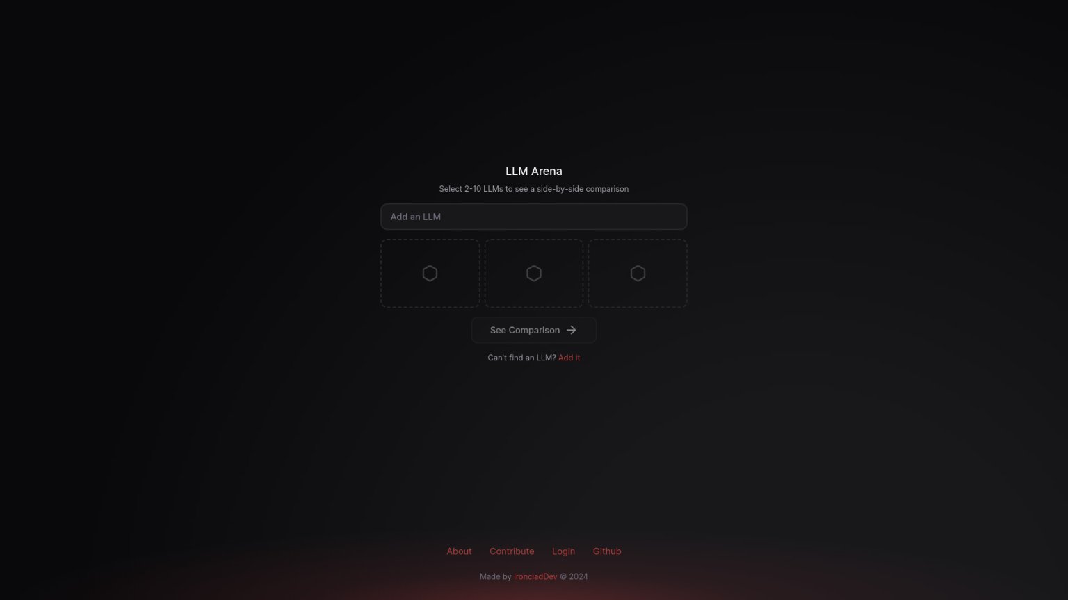 LLMArena 网站截图