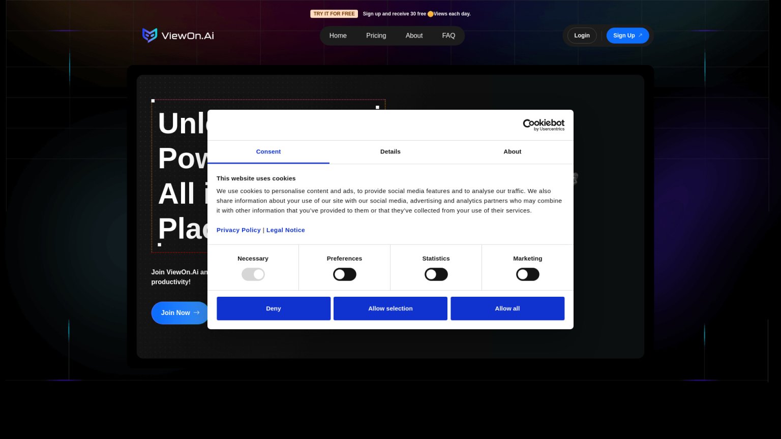 ViewOn.Ai 网站截图