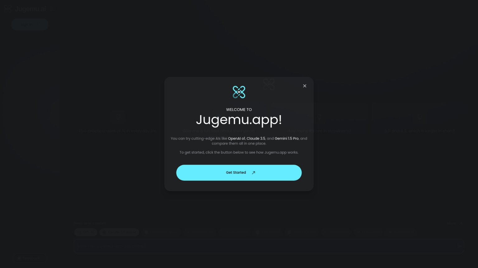 Jugemu.app with OpenAI o1 Support 网站截图