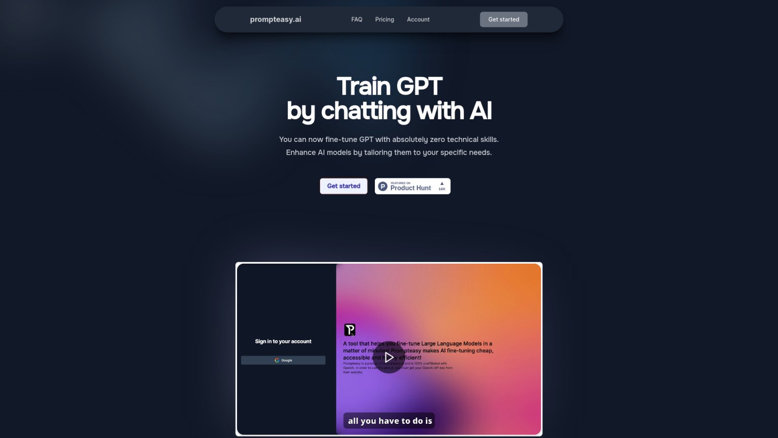 prompteasy.ai 网站截图