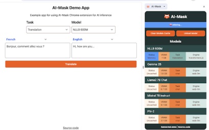 AI-Mask – In-browser inference 网站截图