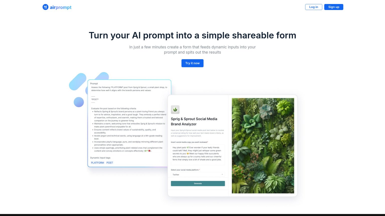 AirPrompt 网站截图