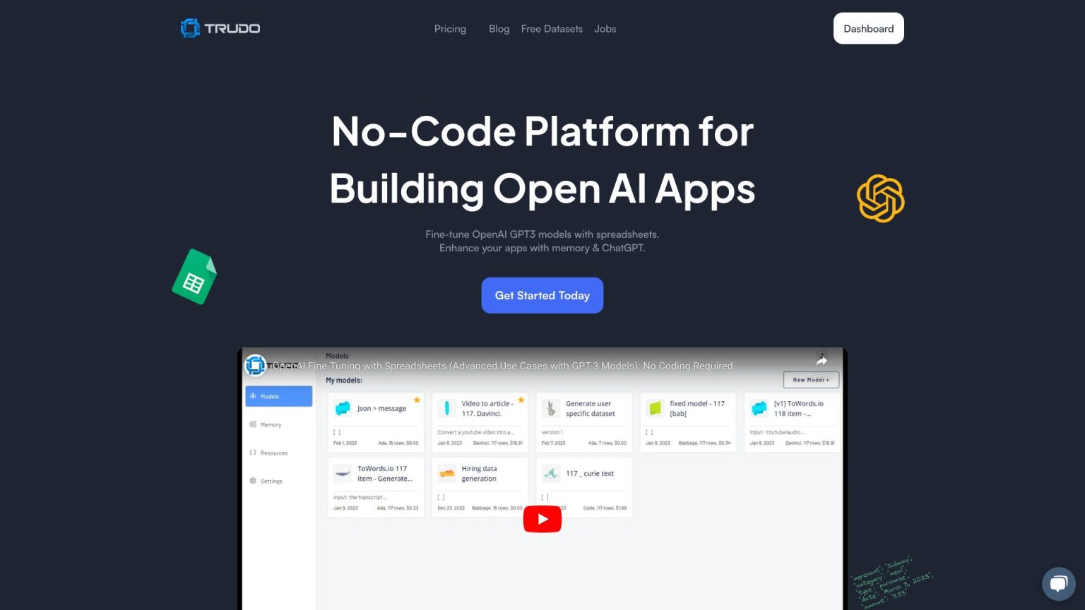 Trudo AI 网站截图